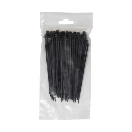 SCA Cable Ties 3.6mm X 140mm, Pack of 100, Black, , scanz_hi-res