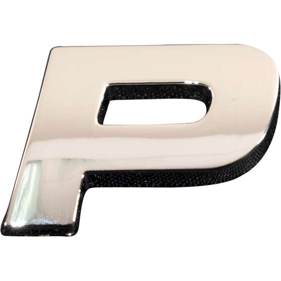 SCA 3D Chrome Badge Letter P, , scanz_hi-res