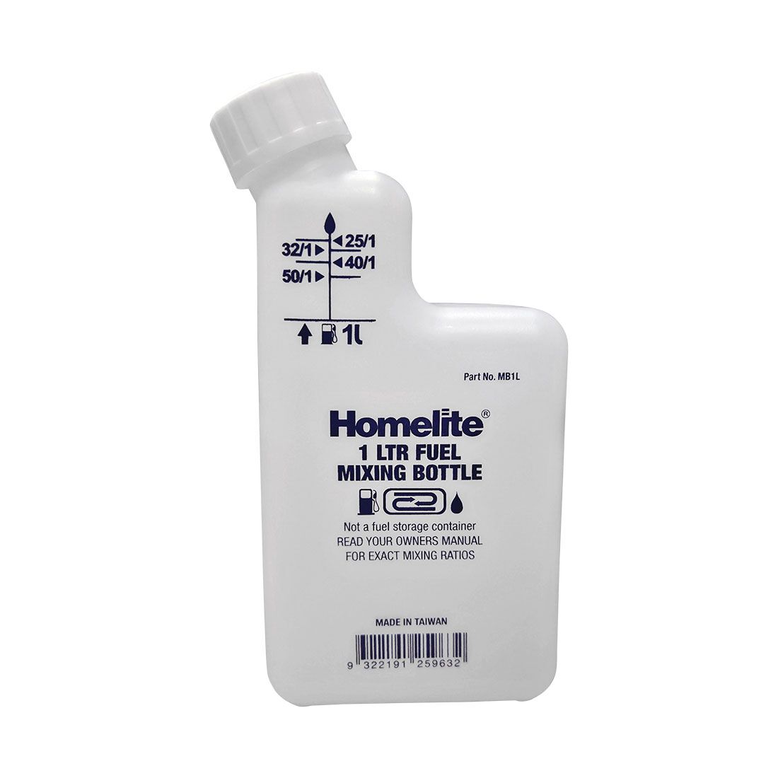 Homelite 2 Stroke Fuel Mixing Bottle - 1 Litre, , scanz_hi-res
