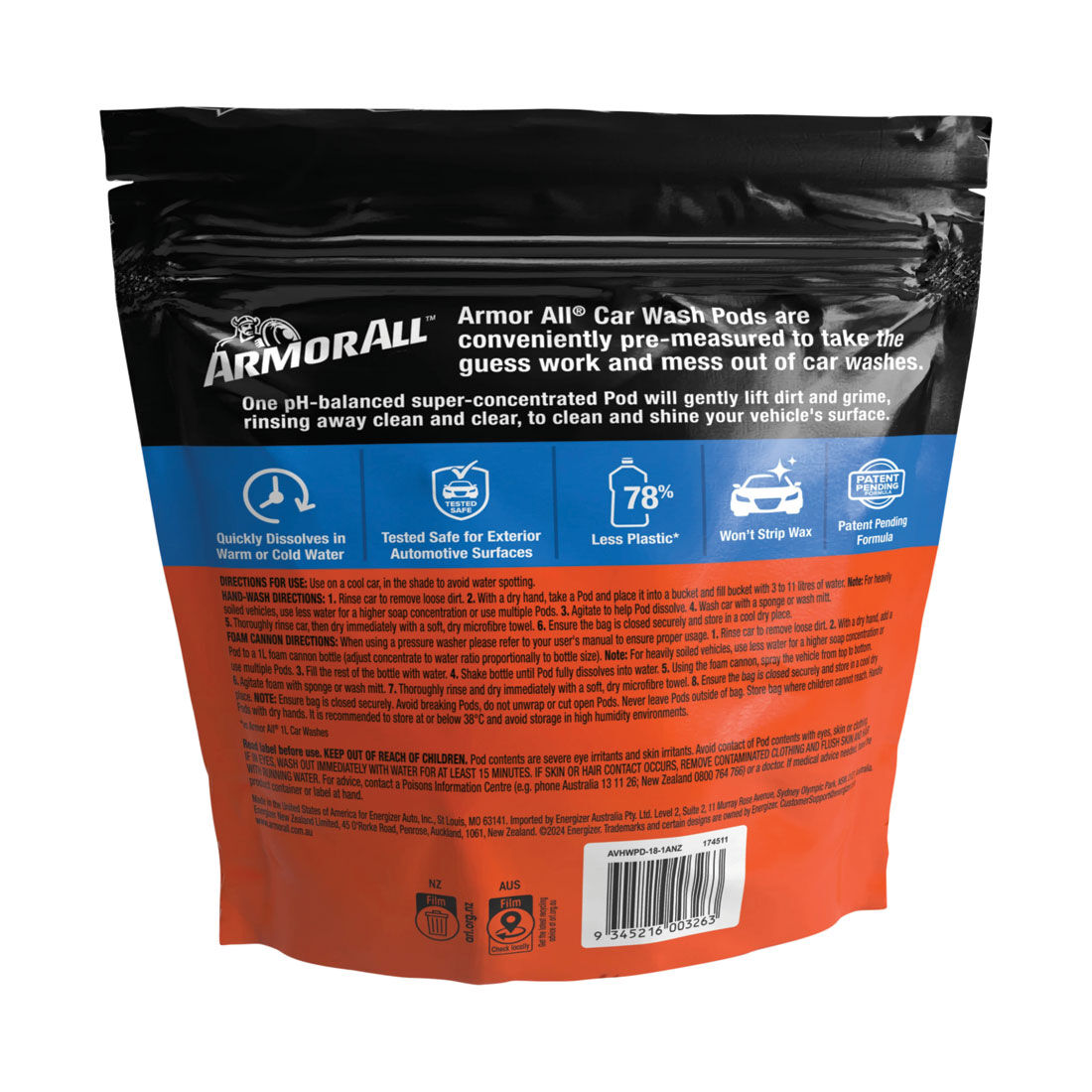 Armor All Car Wash Pods -18 Pack, , scanz_hi-res