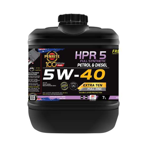 Penrite HPR 5 Engine Oil - 5W-40, 7 Litre, , scanz_hi-res