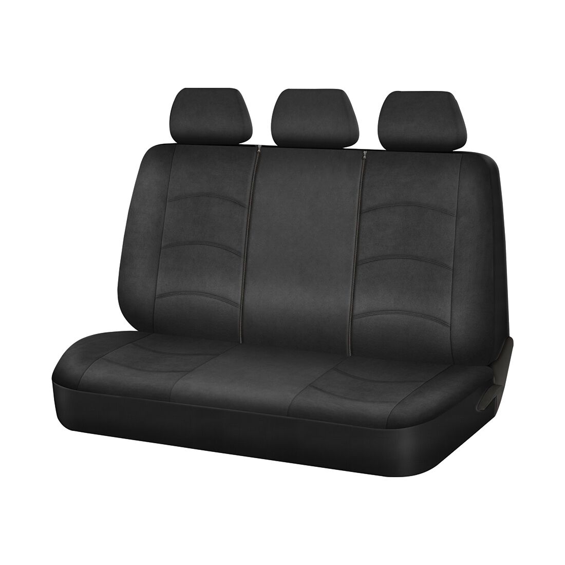 SCA Suede & Velour Seat Covers Black, Rear, Airbag Compatible, Size 06H, , scanz_hi-res