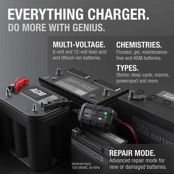 NOCO Genius 5 Battery Charger 6V/12V 5 Amp, , scanz_hi-res
