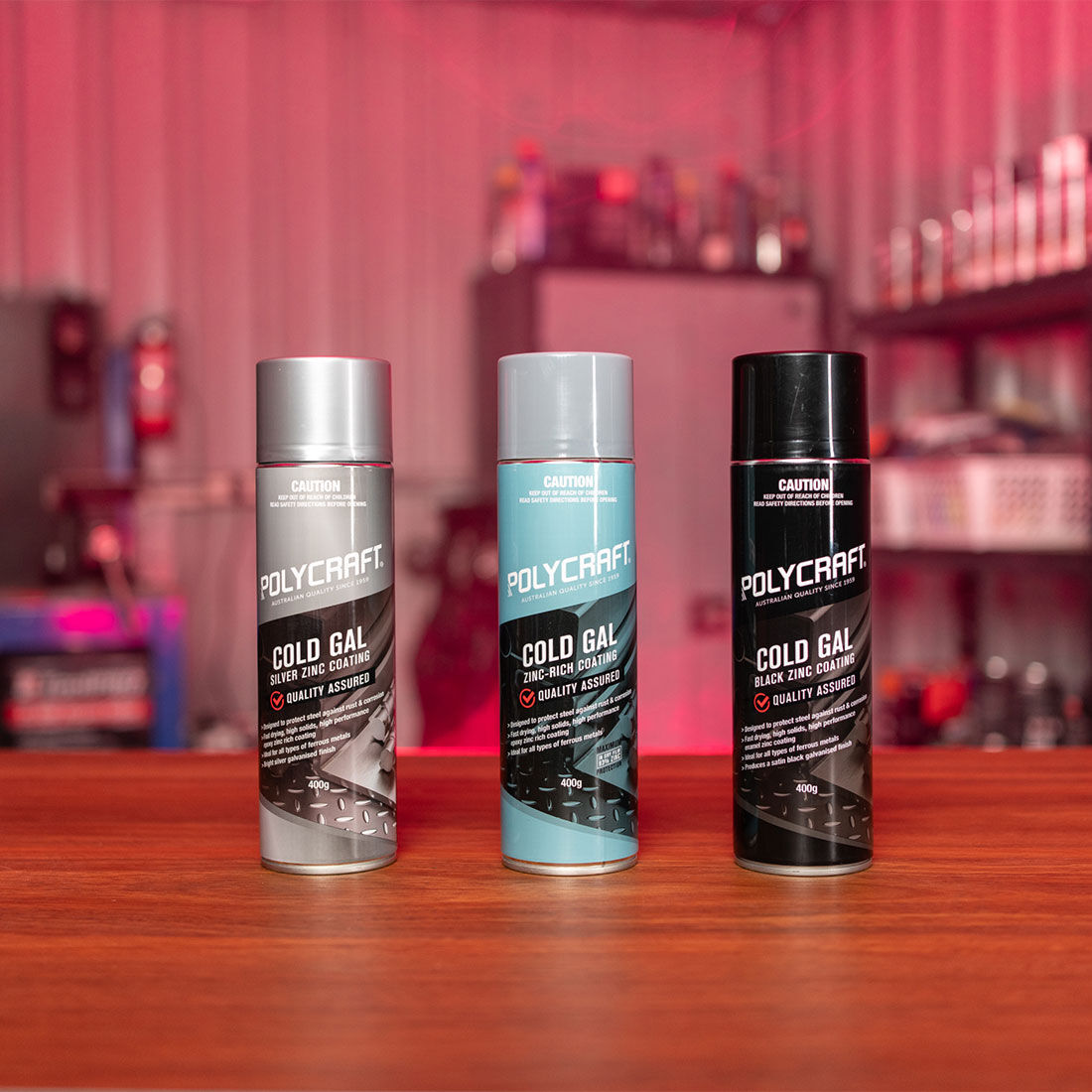 Polycraft Cold Gal Zinc Coating Black 400g, , scanz_hi-res