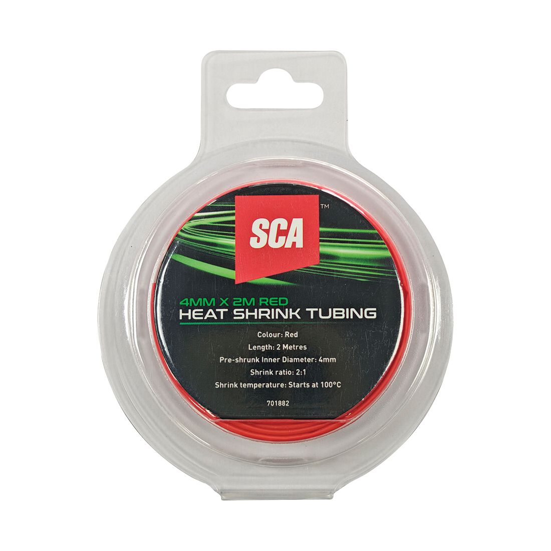 SCA Heat Shrink Tubing 4mm x 2m - Red, , scanz_hi-res