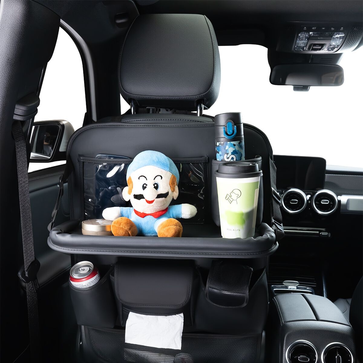 Cabin Crew Organiser with Back Seat Tray Leather Look, , scanz_hi-res