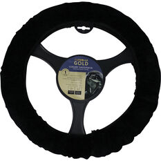 CLOUDLUX Steering Wheel Cover - Sheepskin, Black, 380mm diameter, , scanz_hi-res