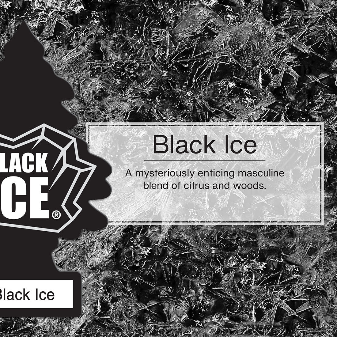 Little Trees Air Freshener Black Ice 3 Pack, , scanz_hi-res