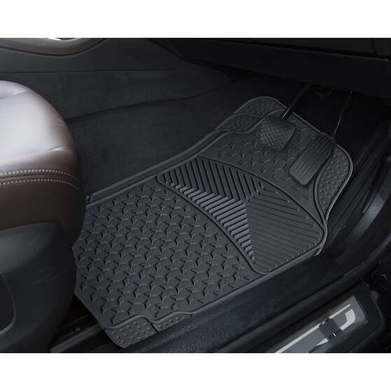 SCA PVC Car Floor Mats - Front Pair, Black, , scanz_hi-res