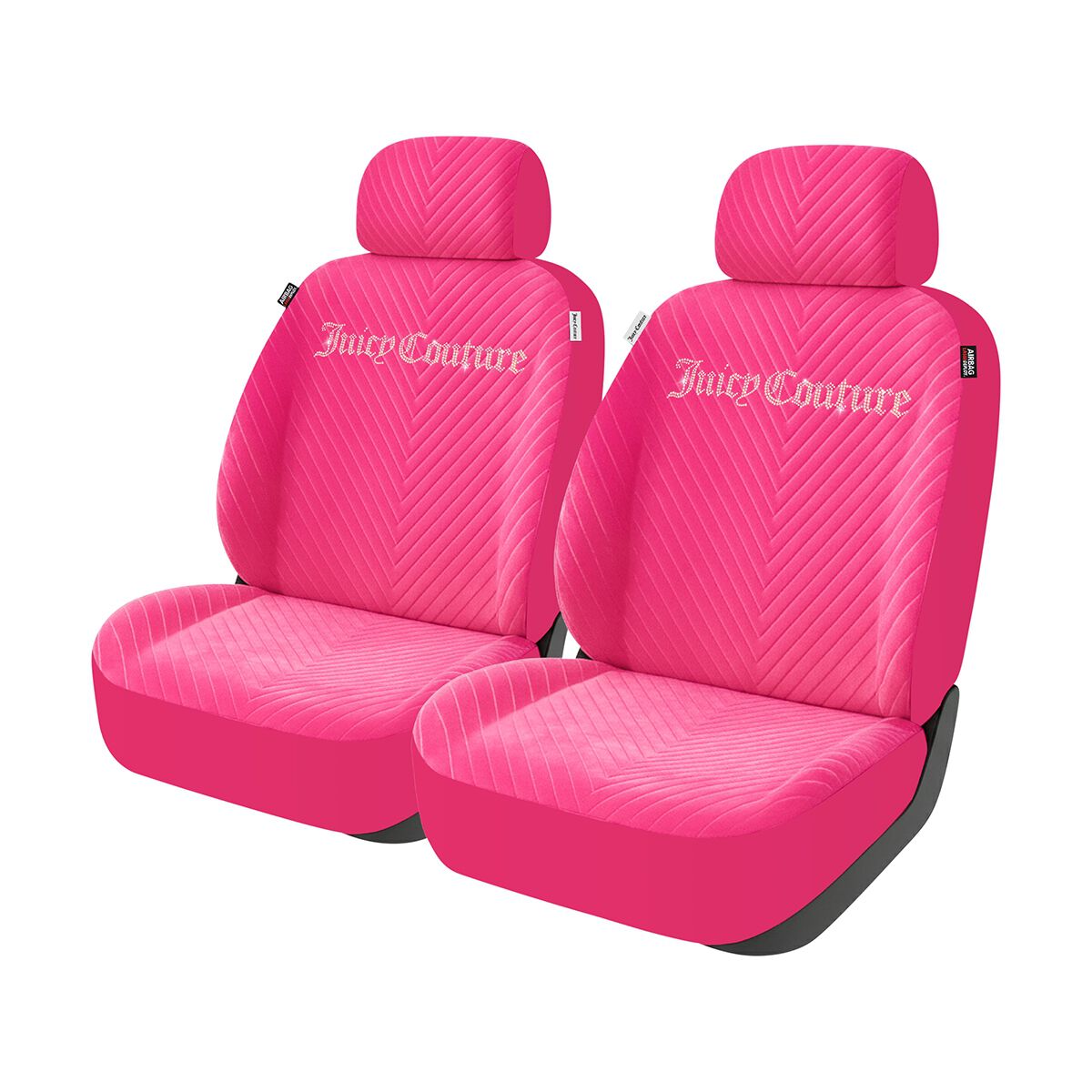 Juicy Couture 2 Piece Juicy Bling Seat Covers - Pink/Gold, , scanz_hi-res