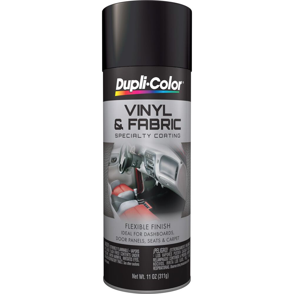 DupliColor Vinyl and Fabric Paint Aerosol Paint Flat Black, 311g