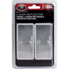 SCA Reflector - Clear, 94 x 44mm, Rectangle, 2 Pack, , scanz_hi-res