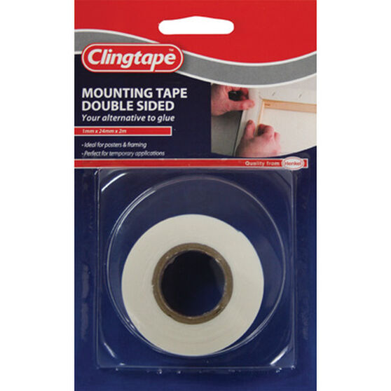 Clingtape Double Sided Tape - Mounting, 24mm x 2m, , scanz_hi-res