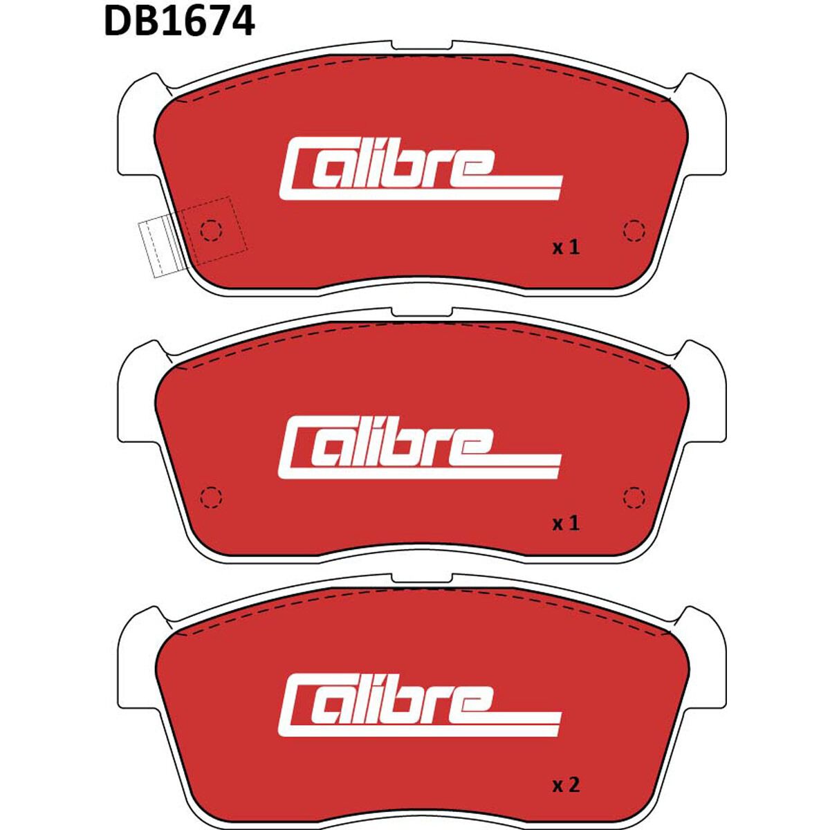 Calibre Disc Brake Pads DB1674CAL, , scanz_hi-res