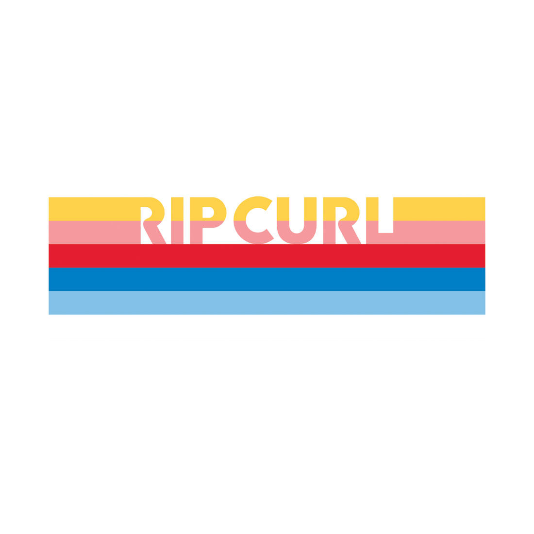 Rip Curl Retro Stripes Sticker, , scanz_hi-res