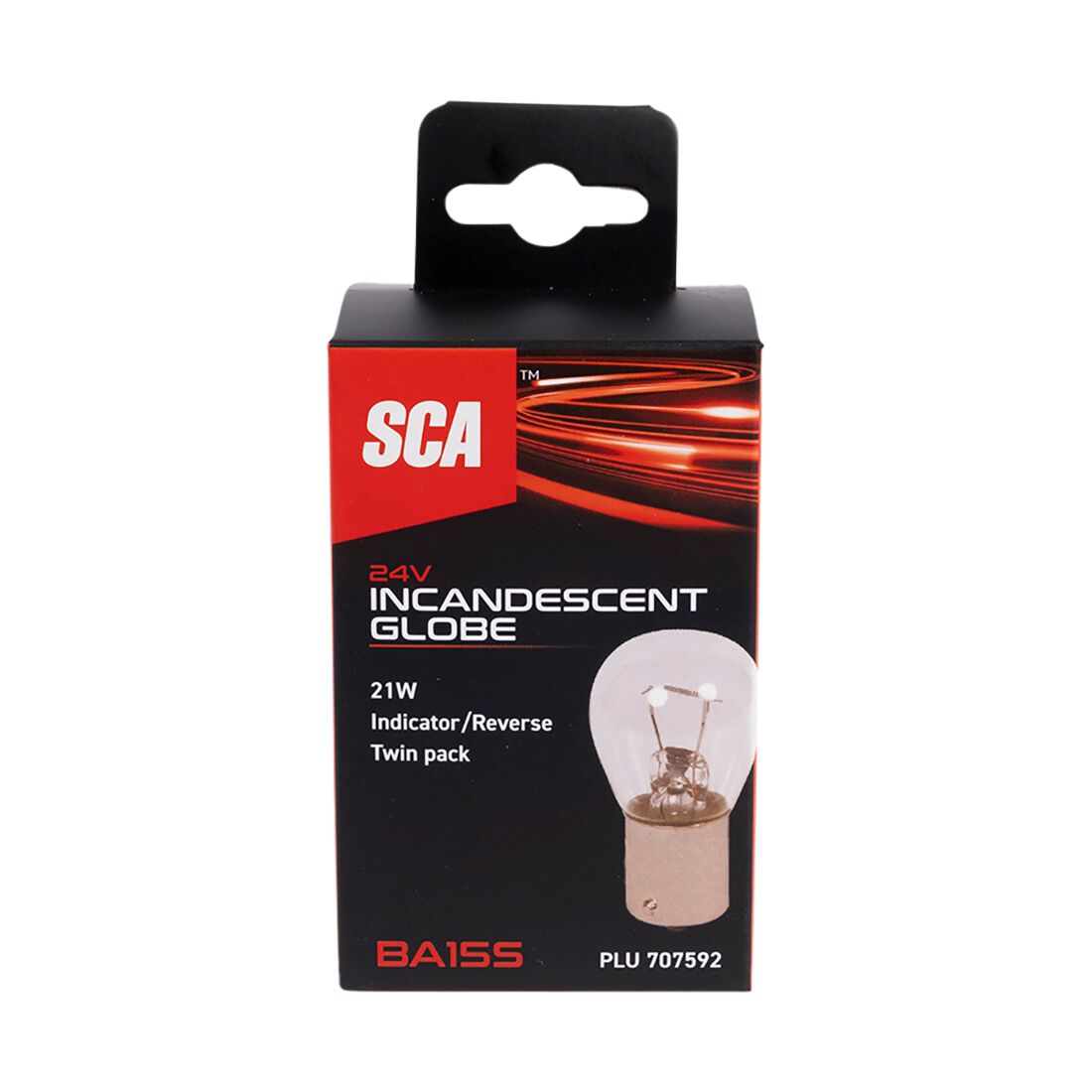 SCA Incandescent Globe - P21W 24V 21W - 2 Pack, , scanz_hi-res