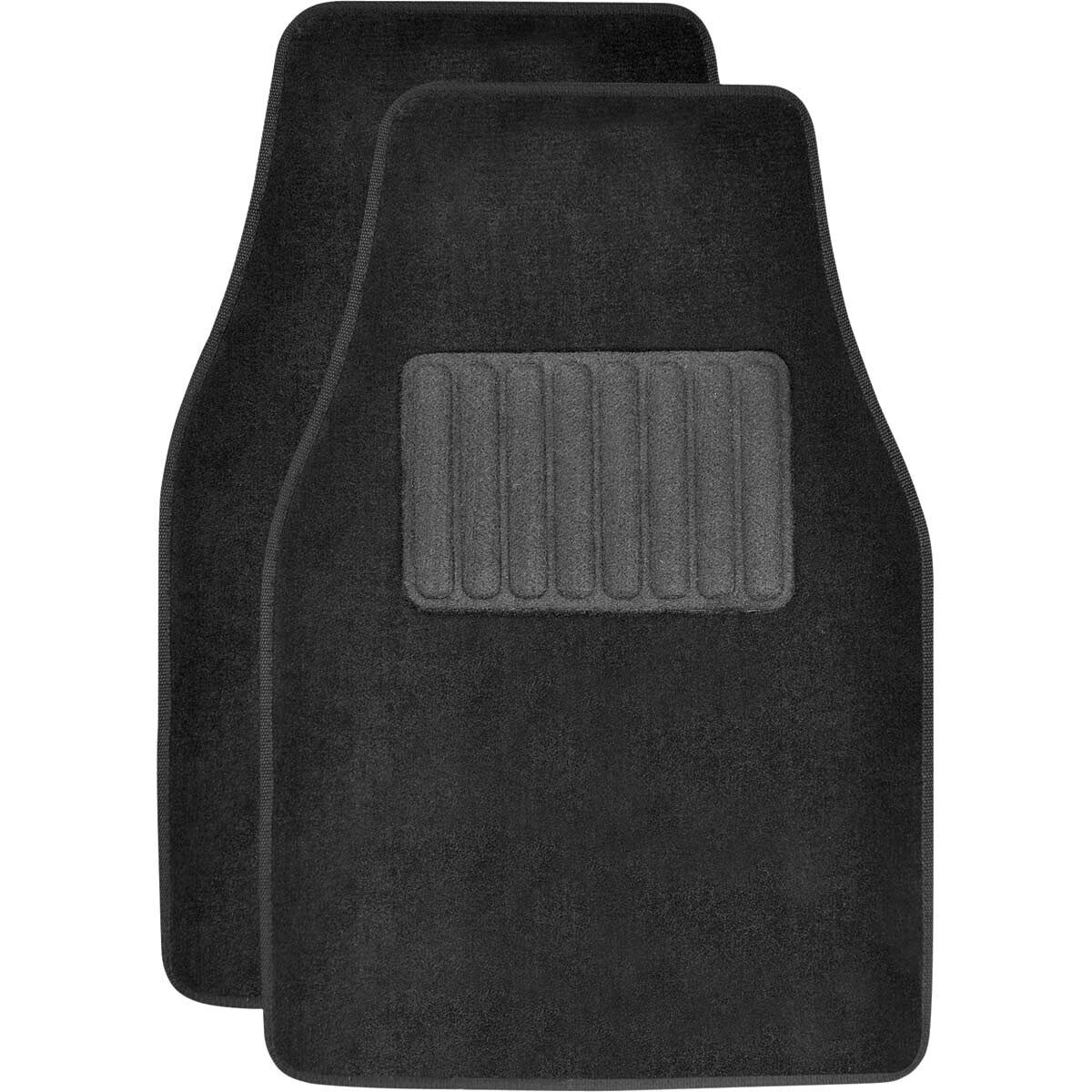 SCA Car Floor Mats Carpet Black Front Pair Supercheap Auto New