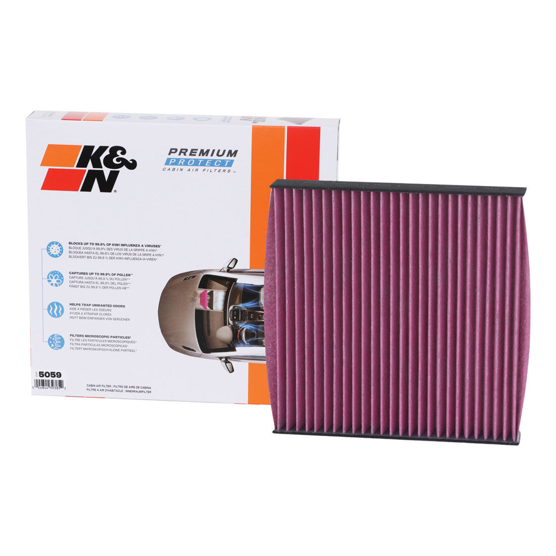 K&N Premium Disposable Cabin Air Filter - DVF5059, , scanz_hi-res
