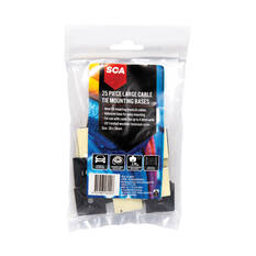 SCA Cable Tie Mounts - Large, Black, 25 Pack, , scanz_hi-res
