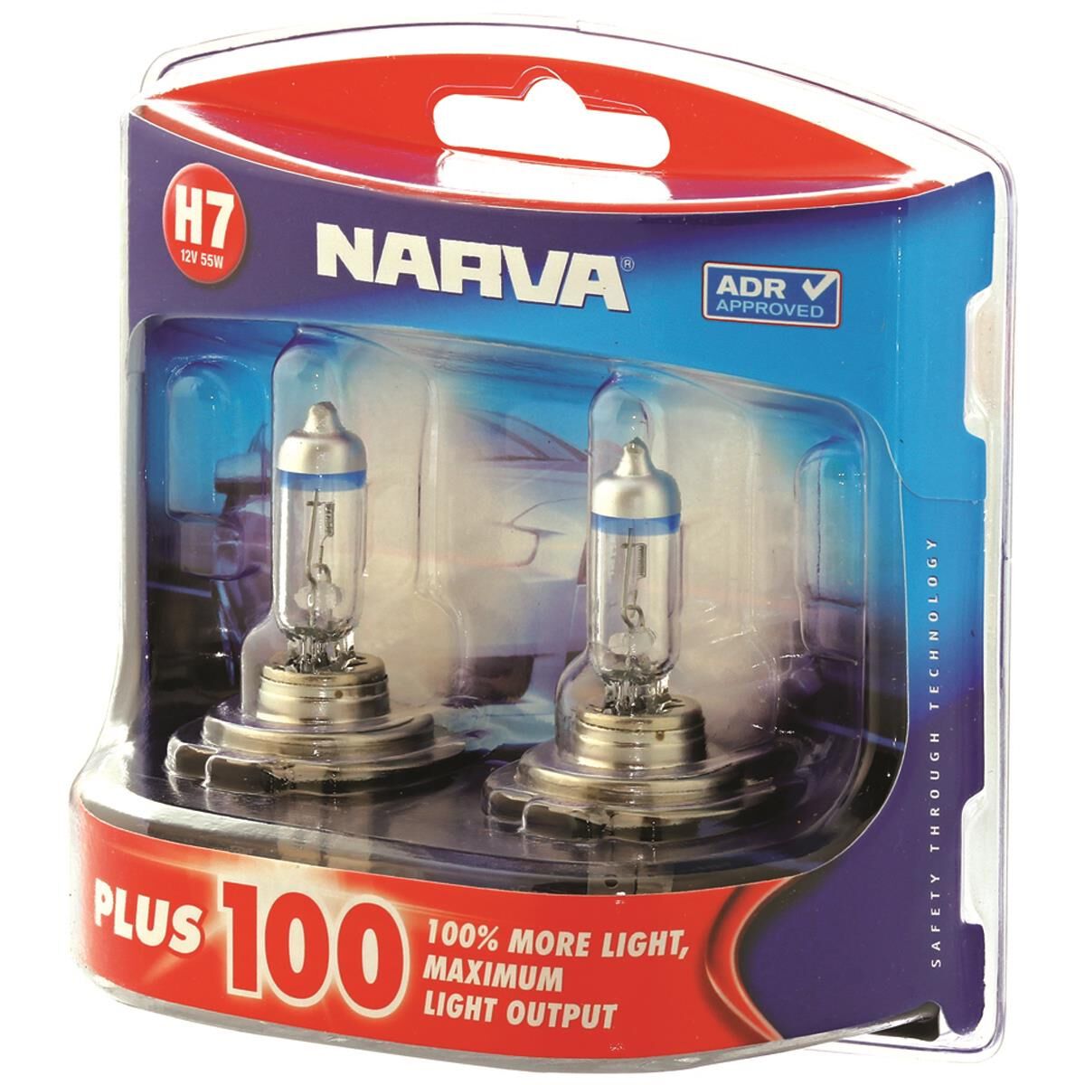 Narva Headlight Globe, Plus 100 - H7, 12V, 55W, , scanz_hi-res