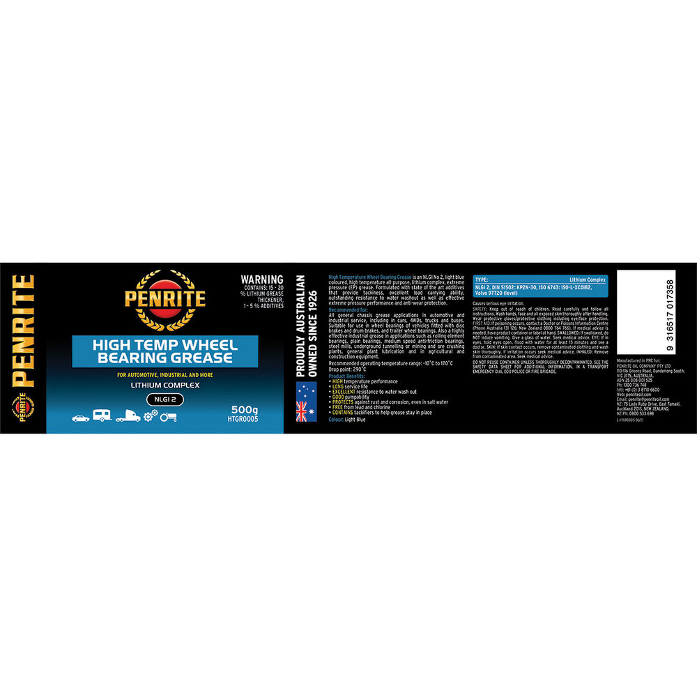 Penrite High Temp Wheel Bearing Grease 500g Supercheap Auto New Zealand