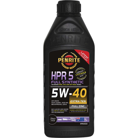 Penrite HPR 5 Engine Oil - 5W-40 1 Litre, , scanz_hi-res
