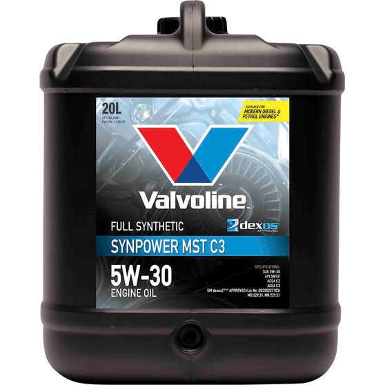 Valvoline Synpower MST C3 Engine Oil 5W-30 20 Litre, , scanz_hi-res