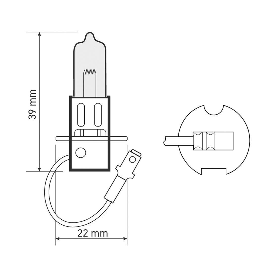 SCA Headlight Globe - H3 12V 55W, , scanz_hi-res
