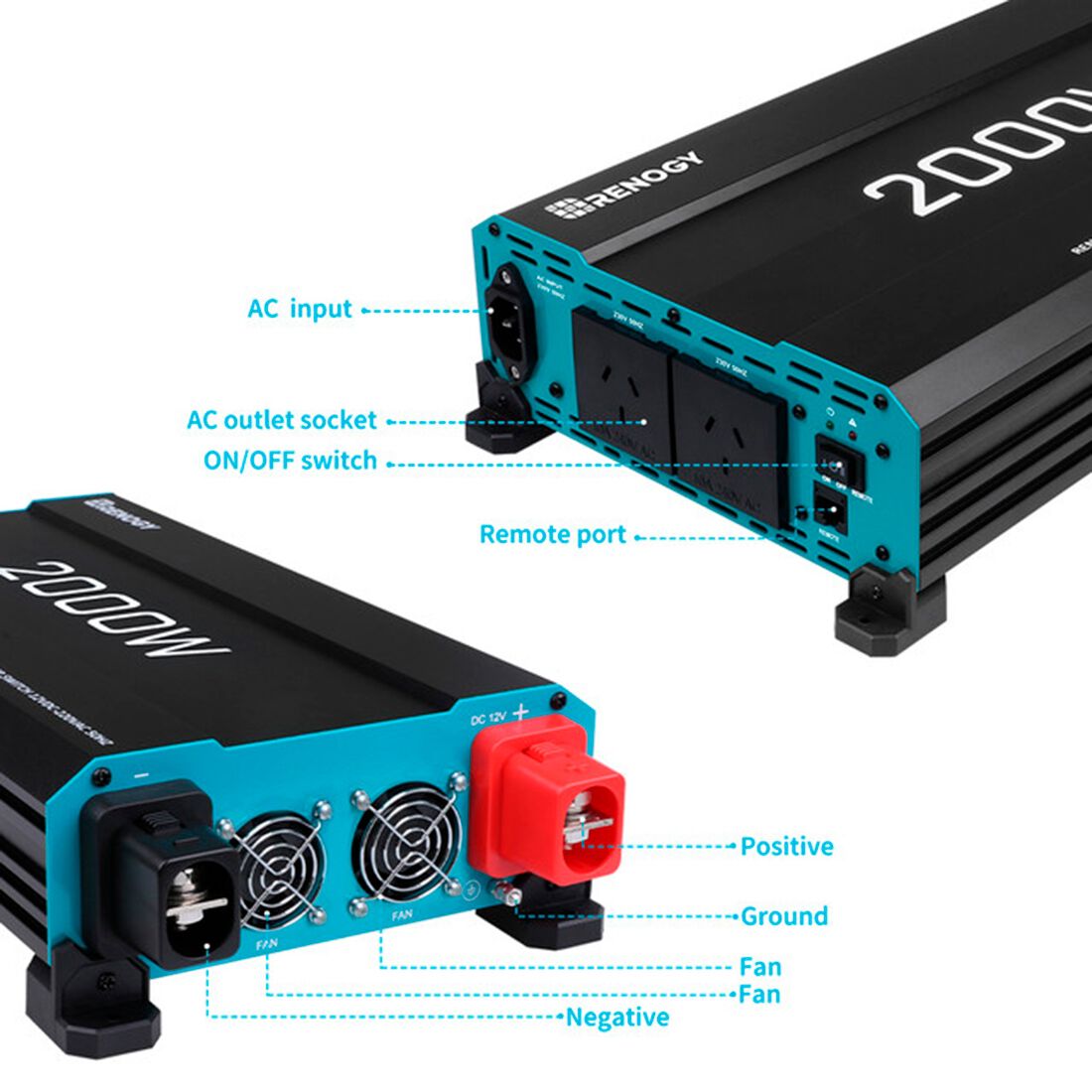 Renogy 2000W Pure Sine Wave Inverter With AC Transfer, , scanz_hi-res