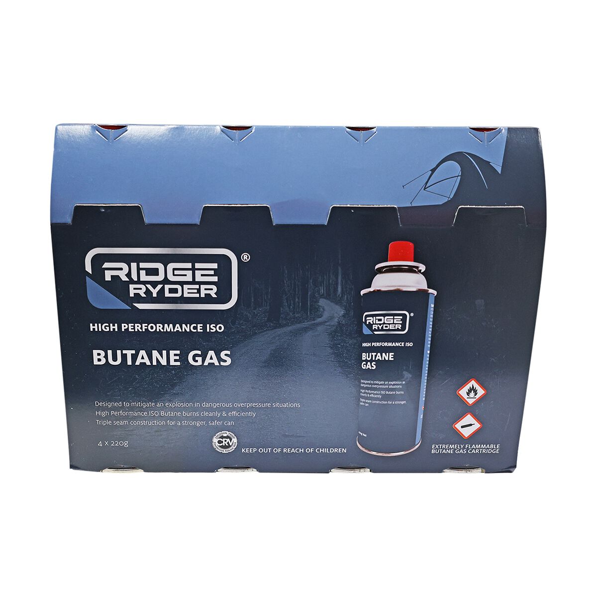 Ridge Ryder Butane Gas 220g 4 Pack, , scanz_hi-res
