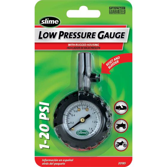 Slime Low Pressure Tyre Gauge - 1-20 PSI, , scanz_hi-res