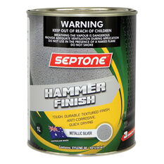 Septone® Hammer Finish Paint, Silver - 1 Litre, , scanz_hi-res