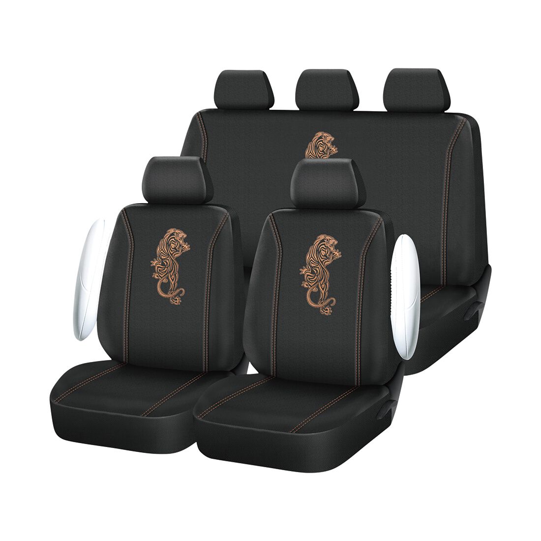 SCA Tiger Jacquard Seat Cover Bronze/Black, , scanz_hi-res