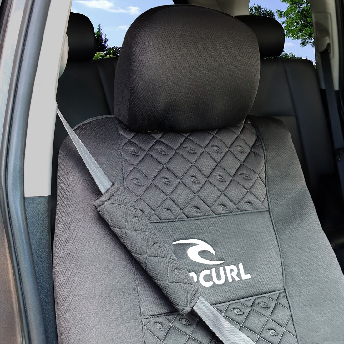 Rip Curl Jacquard Seat Covers Adjustable Headrests Airbag Compatible, , scanz_hi-res
