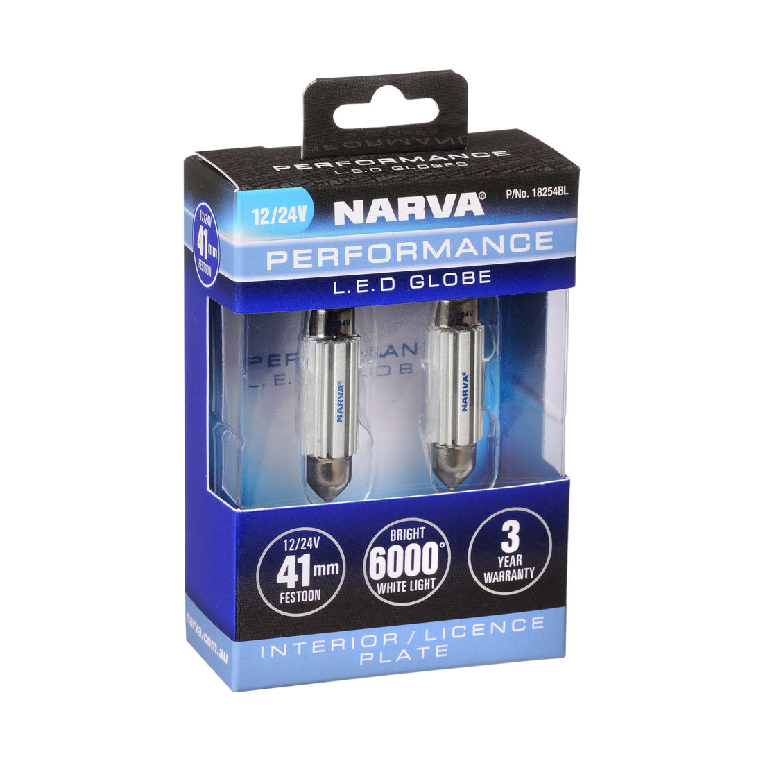 Narva Automotive Globes - Performance LED Festoon 12/24V, 41mm, , scanz_hi-res