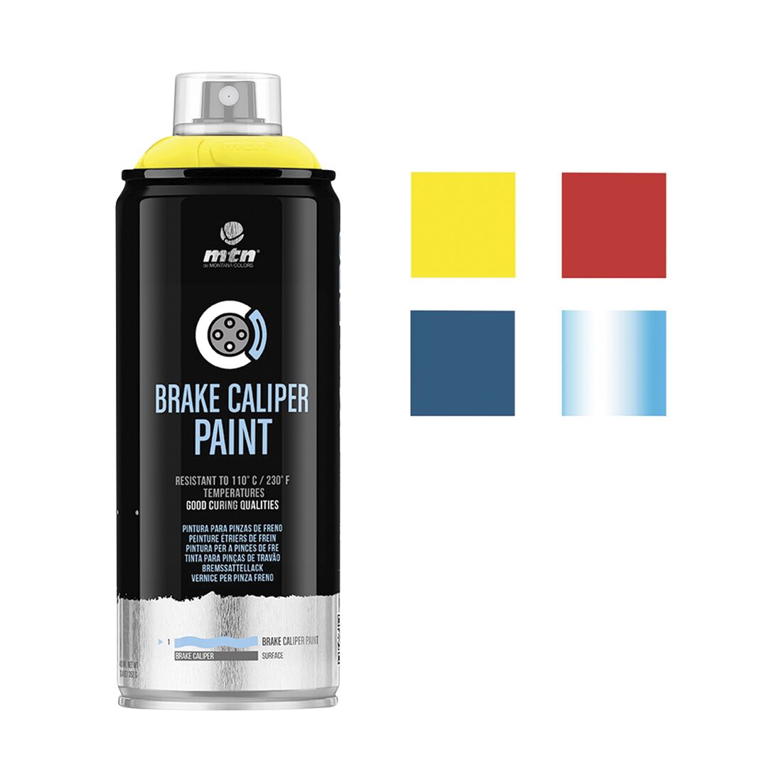 MTN Pro Yellow Brake Caliper Spray Paint 400mL, , scanz_hi-res