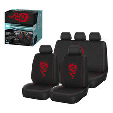 SCA Dragon Seat Cover Pack Red Adjustable Headrests Airbag Compatible 30&06H SAB, , scanz_hi-res
