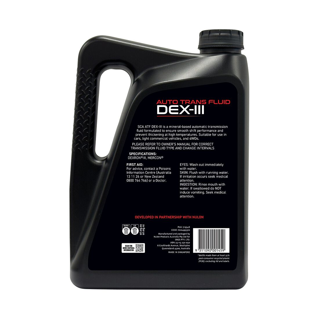 SCA ATF DEX-III Automatic Transmission Fluid 4 Litre, , scanz_hi-res