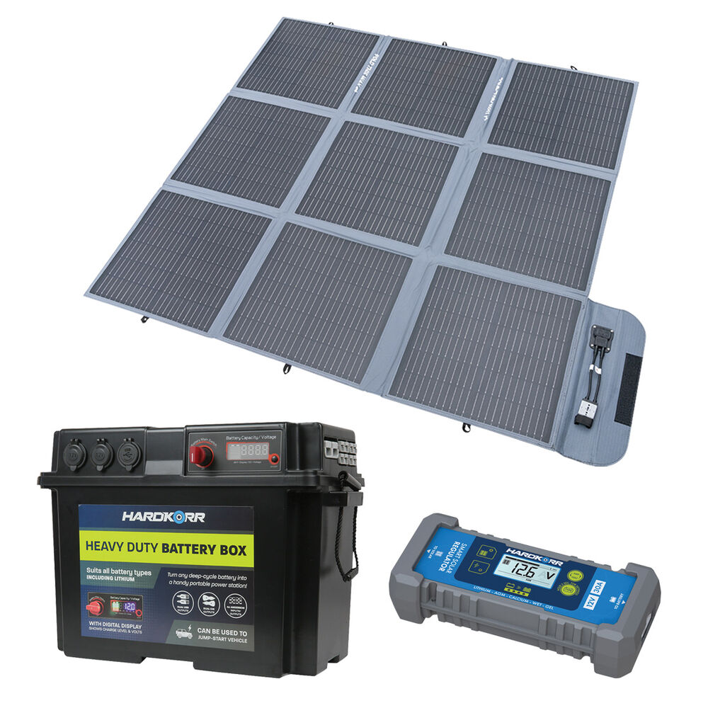 HardKorr Solar Blanket, Regulator and Battery Box Bundle Supercheap