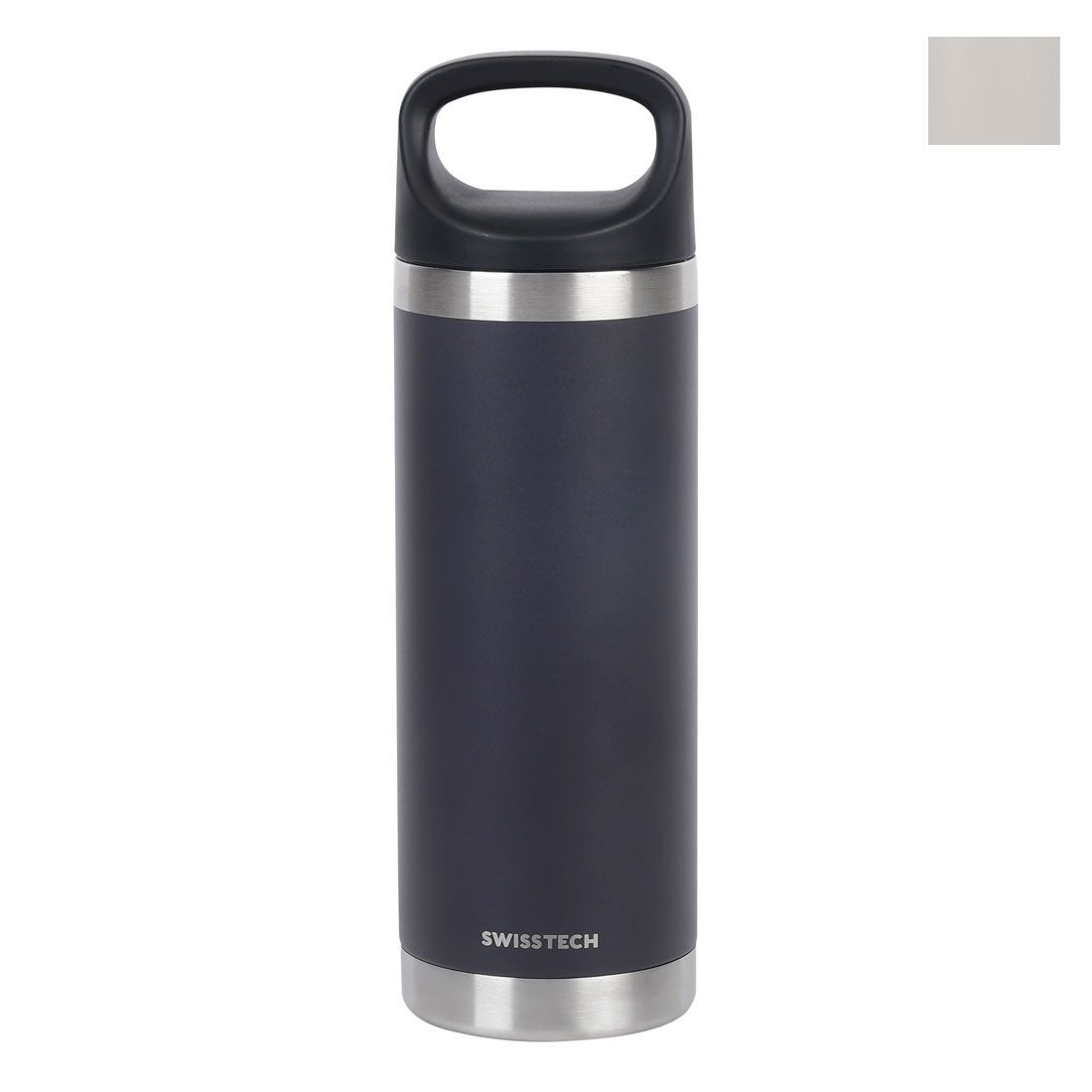 Swiss Tech Drink Bottle - 18oz/532ml, Charcoal, , scanz_hi-res