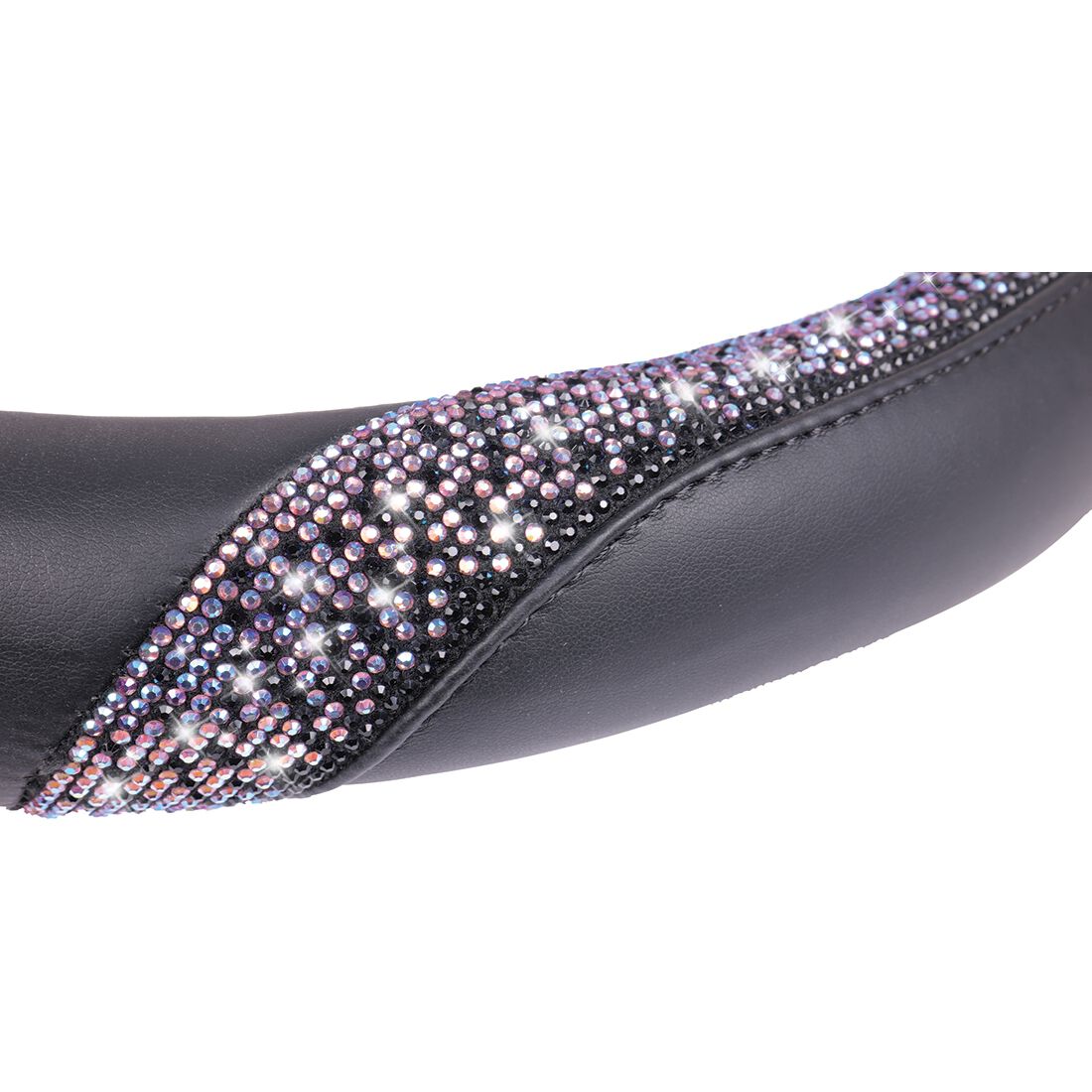 SCA Ombre Bling Leather Look Steering Wheel Cover and Seat Belt Buddies, , scanz_hi-res