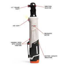 ToolPRO 12V Brushless 1/2" Ratchet Wrench, , scanz_hi-res