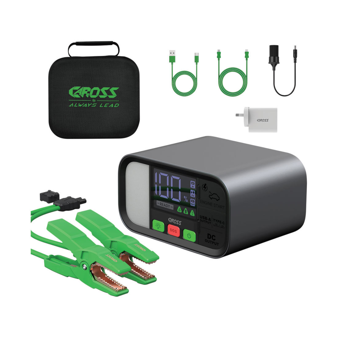 CAROSS T19Plus 12V 2000A Smart Lithium Jump Starter With Built-in 2 Mode LED Worklight, , scanz_hi-res