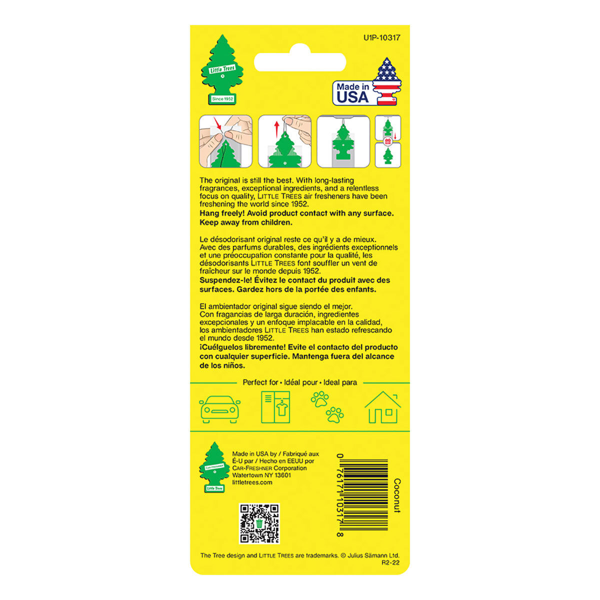 Little Trees Air Freshener - Coconut 1 Pack, , scanz_hi-res