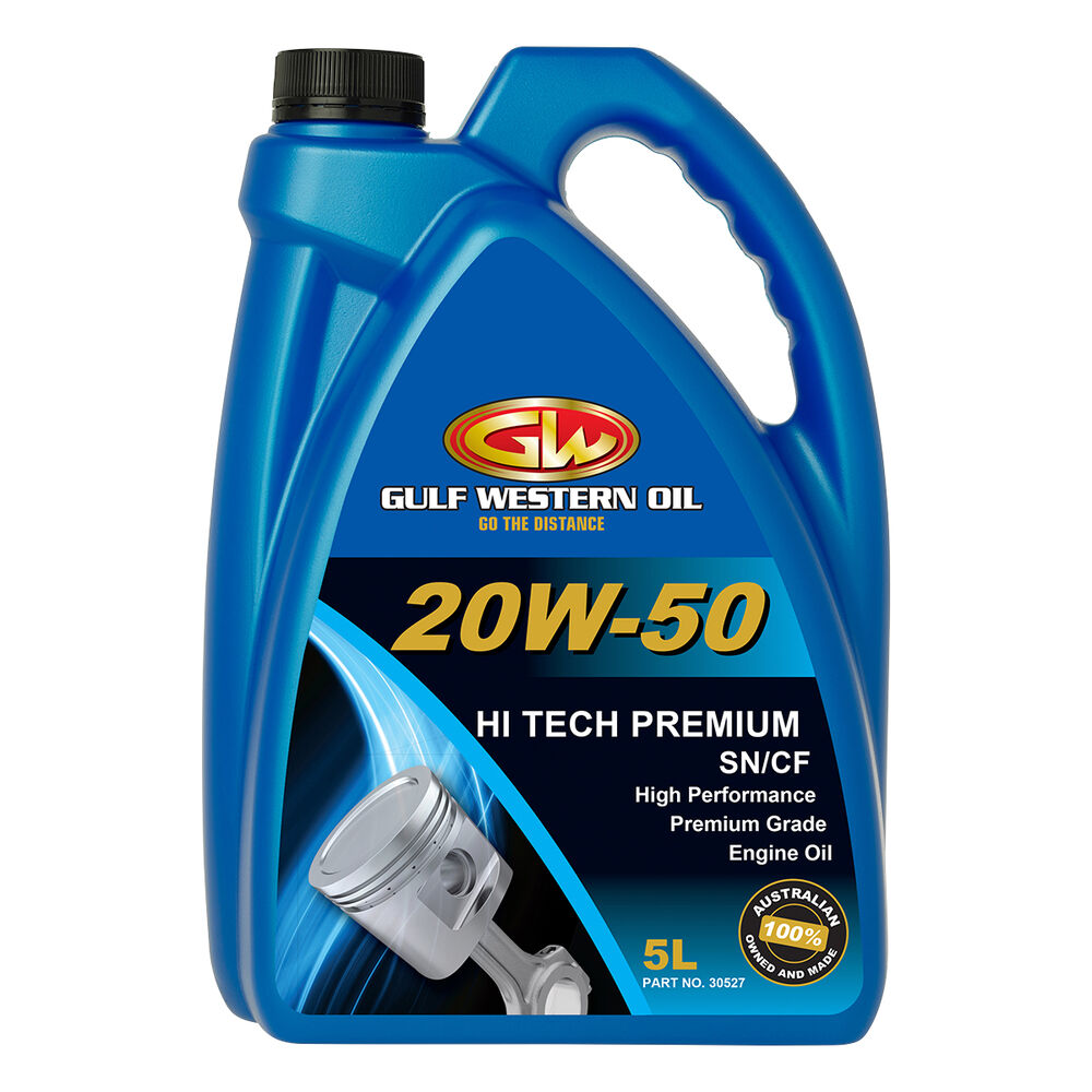 Gulf Western Hi Tech Premium Engine Oil 20W50 5 Litre Supercheap