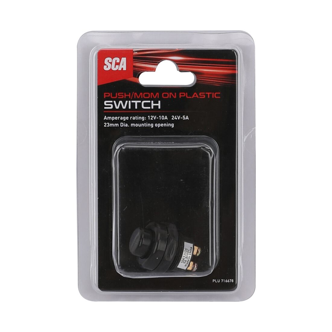 SCA Push Switch - 12/24V, Momentary On, Waterproof, , scanz_hi-res