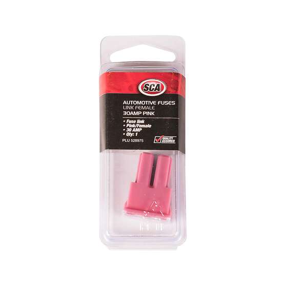 SCA Automotive Fuse Link - Female Standard, 30 Amp, Pink, , scanz_hi-res