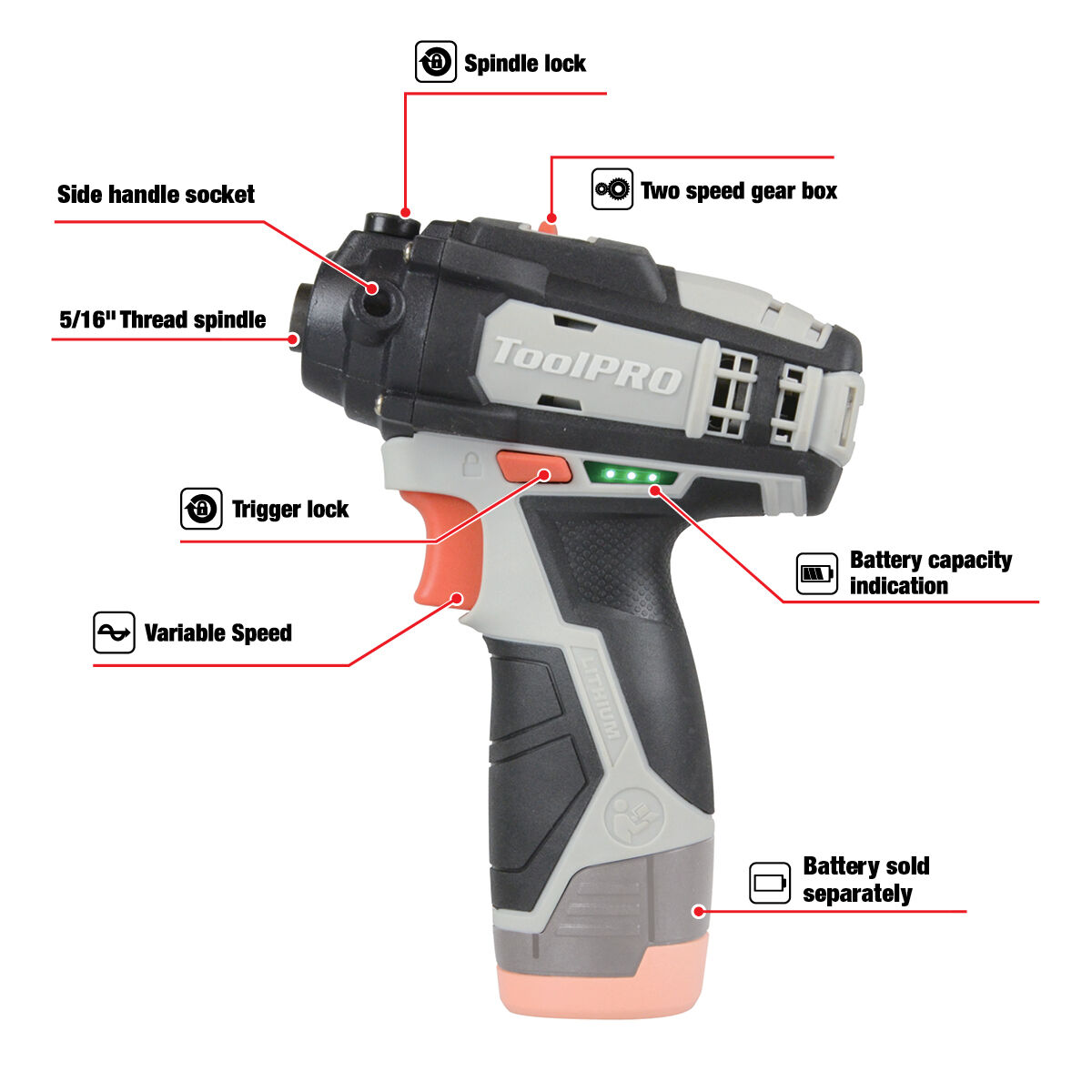 ToolPRO 12V 2 Speed Polisher Skin, , scanz_hi-res