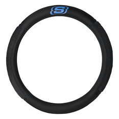Skechers Gel Memory Foam Steering Wheel Cover Black/Blue 380mm, , scanz_hi-res