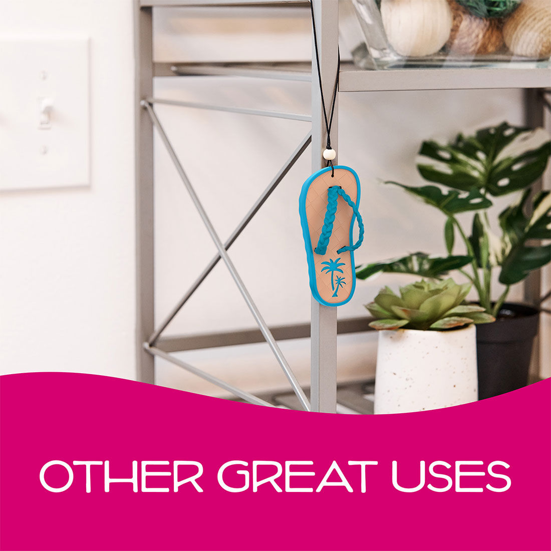 California Scents Novelty Hanging Sandal California Clean Car Air Freshener - 1PK, , scanz_hi-res